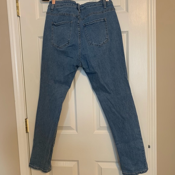 Forever 21 Pearl & Rhinestone Boyfriend Jeans - Picture 2 of 5